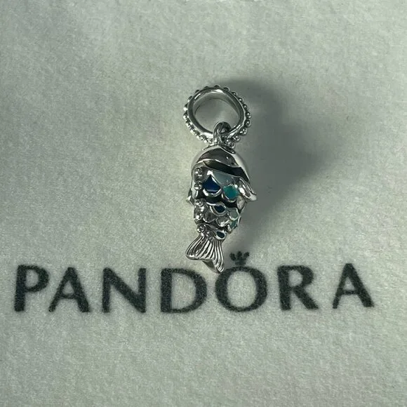 Pandora Blue Scaled Fish Dangle Charm